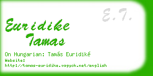 euridike tamas business card