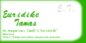 euridike tamas business card